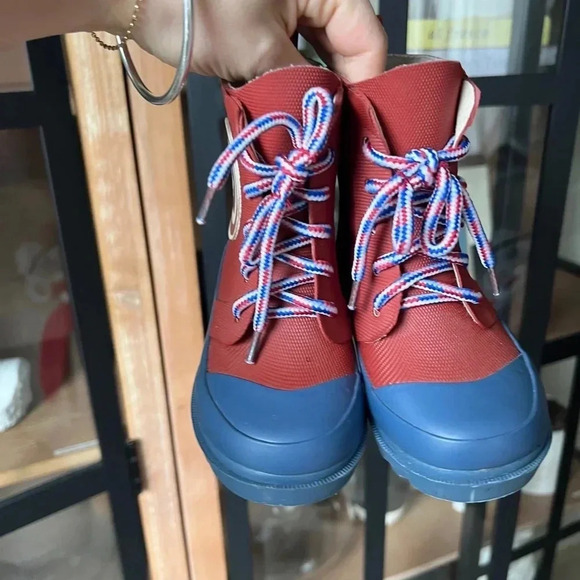 Captain America boots toddler boy combat military costume rain red blue marvel - Picture 2 of 5